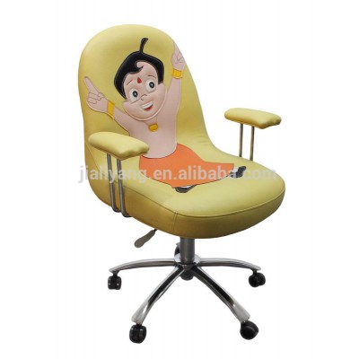 yellow leather kids computer desk chairs, best selling children chair, carton kids furniture C103